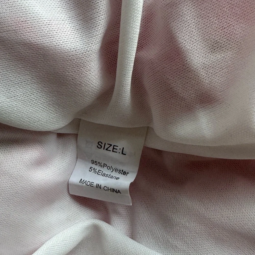 Pink Deep V-Neck Lantern Sleeve Knotted Tired Mini Dress Pink Size L - Picture 8 of 9